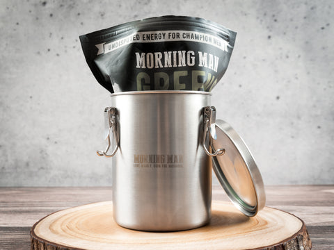 1 Bag of Morning Man Monthly + The Man Can Container