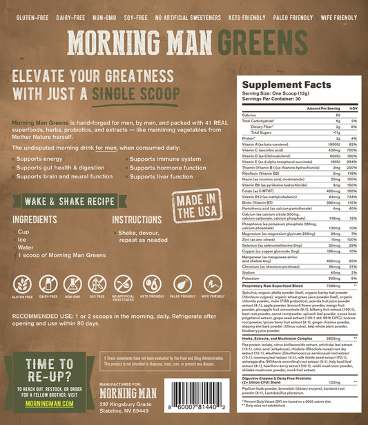 Morning Man Greens Decaf